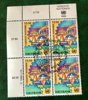 4 er Block Nations Unies gestempelt  ﻿Siehe Original Fotos. 