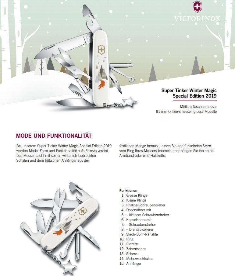 Militärmesser: Victorinox Super Tinker Winter Magic – Neu und originalverpackt aus Jegenstorf von Bracher_Store 1