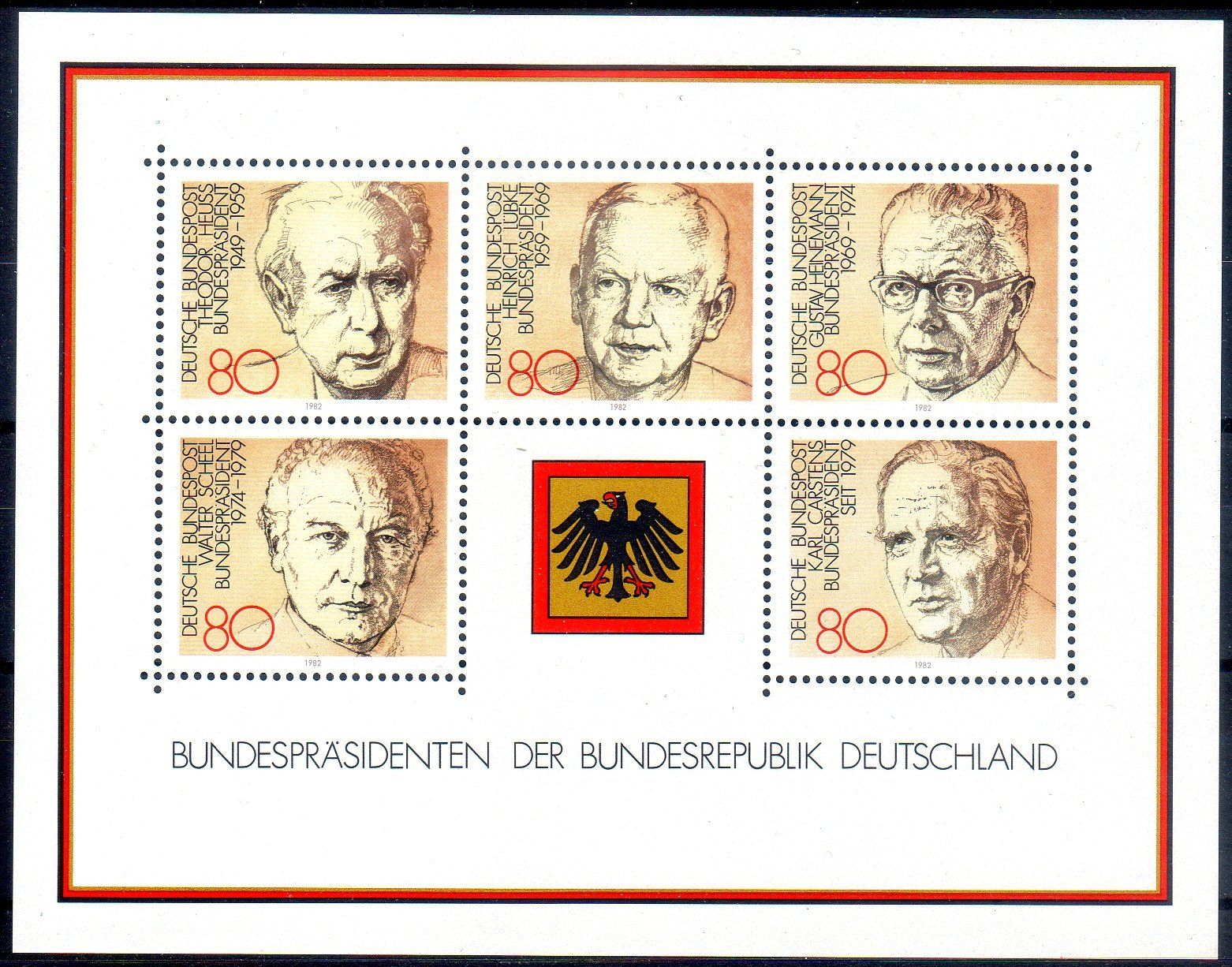 Alle Briefmarken: ** POSTFRISCH ** BUNDESPRÄSIDENTE BUNDESREPUBLIK DEUTSCHLAND – Neu (gemäss Beschreibung) aus Losone von EM2019