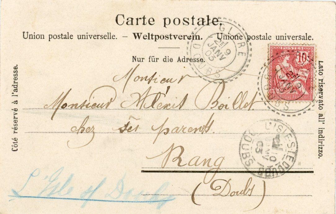 Cartoline postali: St. Ursanne  JU      en 1903 – Usato da Brig venduto da Valcards54 1