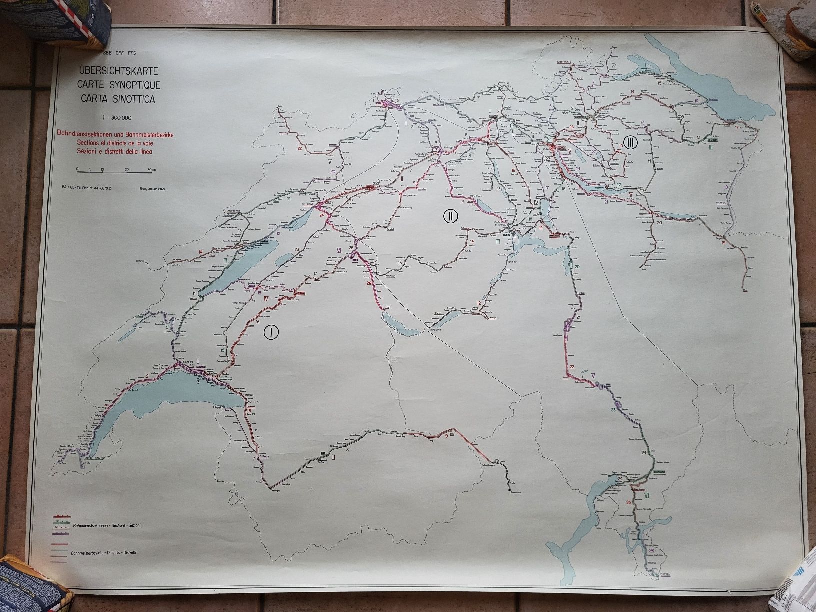Cartes géographiques & atlas: SBB CFF FFS Übersichtskarte Schweizer Bahnstrecken der SBB – D'occasion à Cagiallo par giulioci89