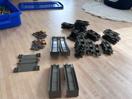 LEGO Eisenbahn Schienen Set (Gerade, Kurven, Weichen, Brücke