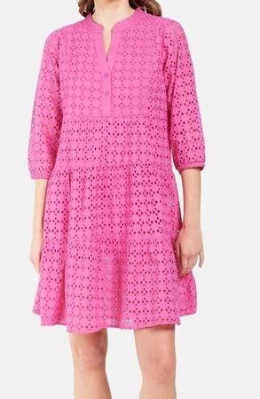 VICCI Sommerkleid 100 % Baumwolle Rock Tunika Pink 44 XL