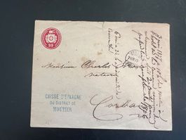 Tüblibrief  1877 Moutier- Delemont  mit   (V455)