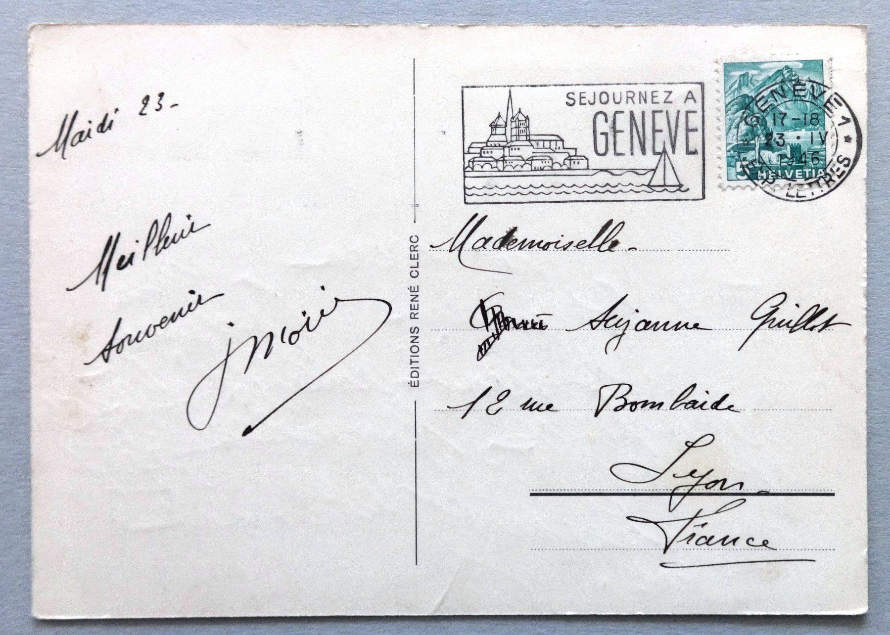 Ansichtskarten: Genève et le Salève – Gebraucht aus Fétigny von Billy2miny 1