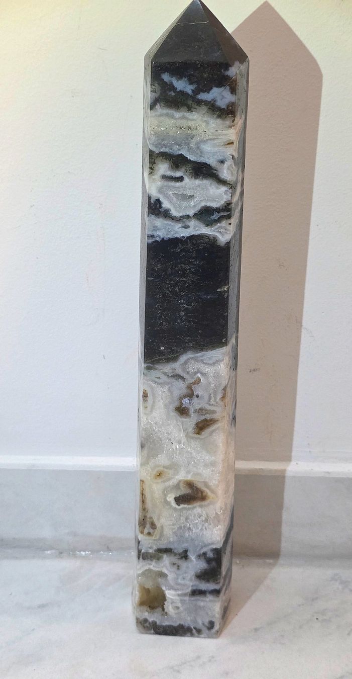 Mineralien & Heilsteine: XXL Moosachat Obelisk 1.52kg – Neu und originalverpackt aus Matzingen von Shay_Crystalz 2