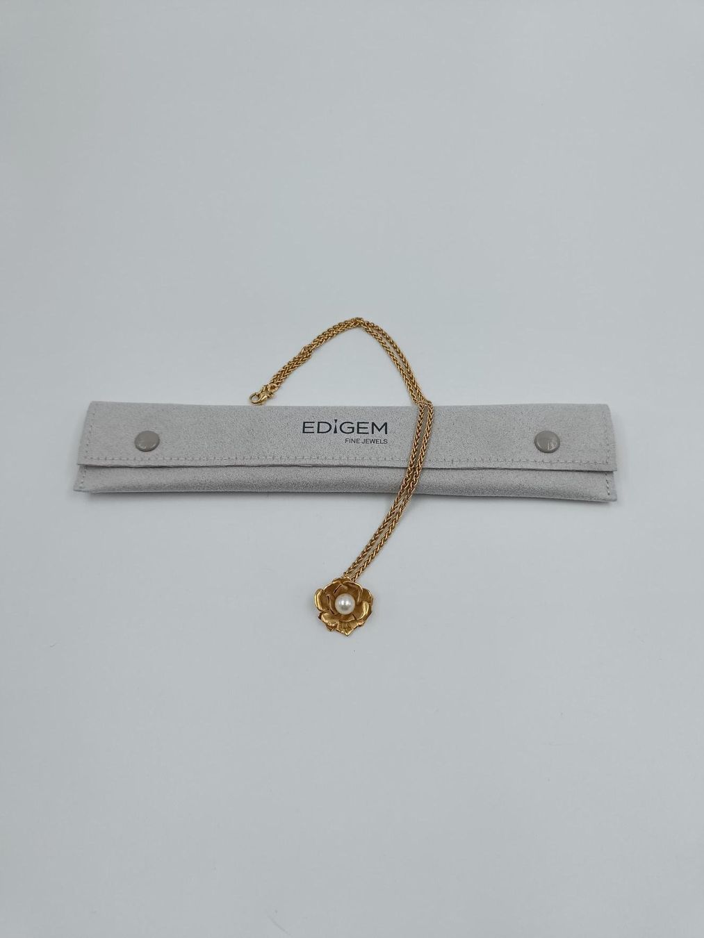Ketten: BLUMIGES GELBGOLDCOLLIER MIT AKOYA PERLE – Gebraucht aus Luzern von EdiGem 8