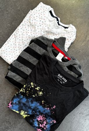 Pulli (neu), 2x Shirt, Kleider, trendig, Gr. 140