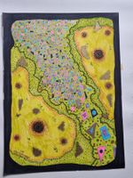 EDGAR BALTENSPERGER  ORIGINAL AUF PAPIER MISCHTECHNIK ACRYL,