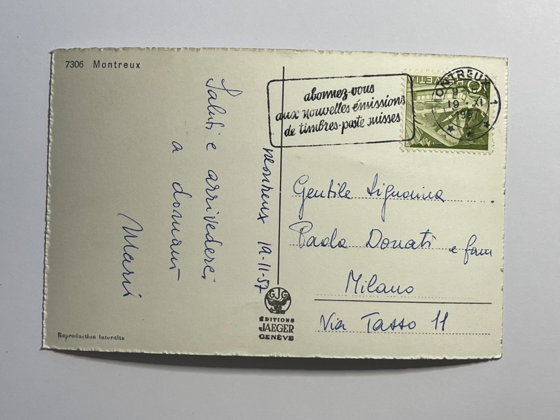 Ansichtskarten: Montreux – Gebraucht aus Steg VS von _vinci_ 1