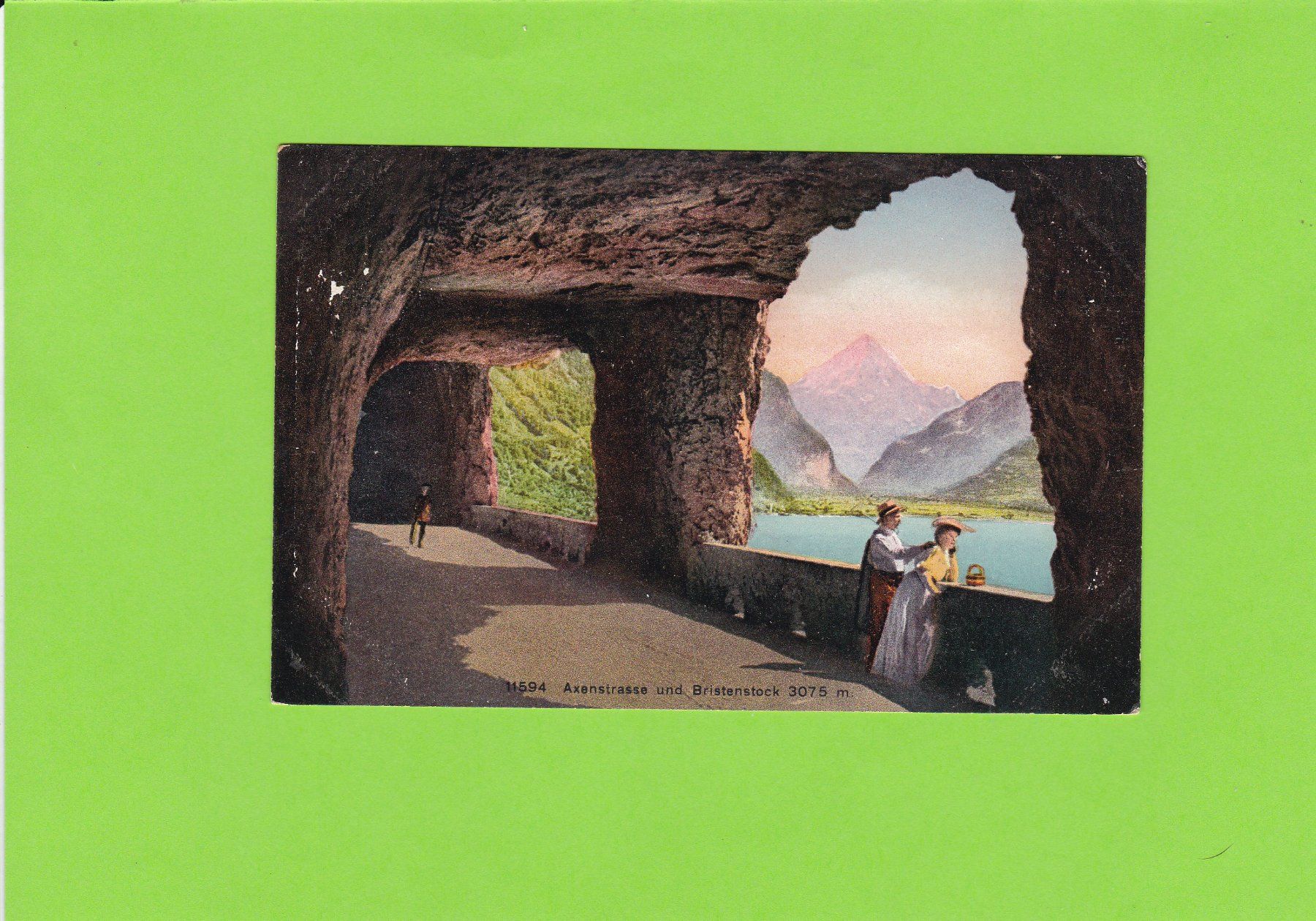 Cartoline postali: Axenstrasse-belebt-coloriert – Usato da St. Peterzell venduto da neckertal