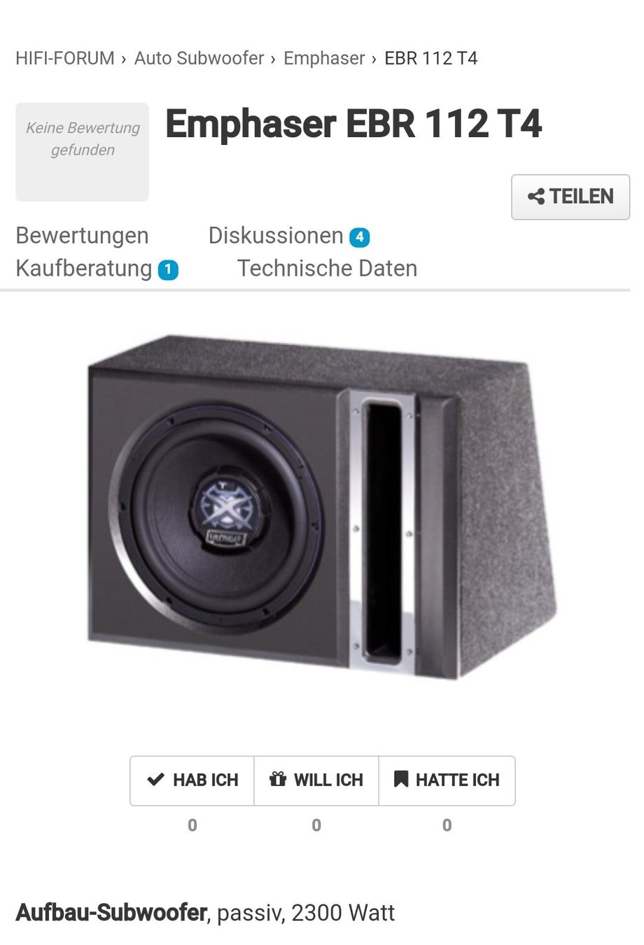 Amplificateurs: Subwoofer EM Phaser – D'occasion à Steffisburg par Dancer77 4