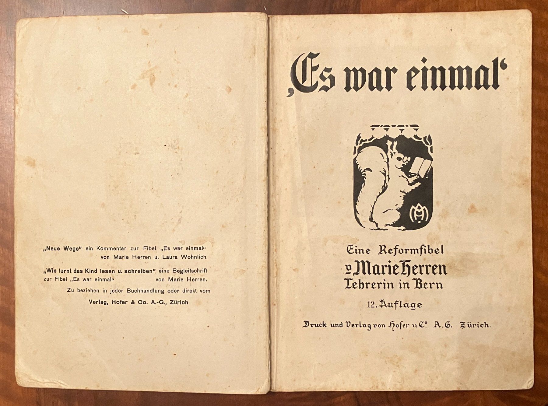 Libri: Es war einmal. Eine Reformfibel. Herren, Marie. – Usato da Chêne-Bougeries venduto da Vintage-Era 1
