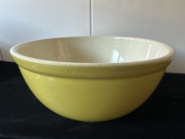 Grosse gelbe Keramik Schüssel, Vintage 28cm Durchmesser