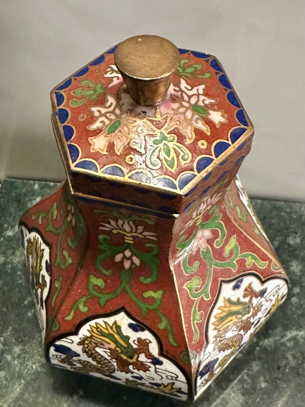 Tutte le decorazioni: Wunderschöne chinesische Cloisonné Dose mit Drachenmotiven – Usato da Zürich venduto da c_d_r 1