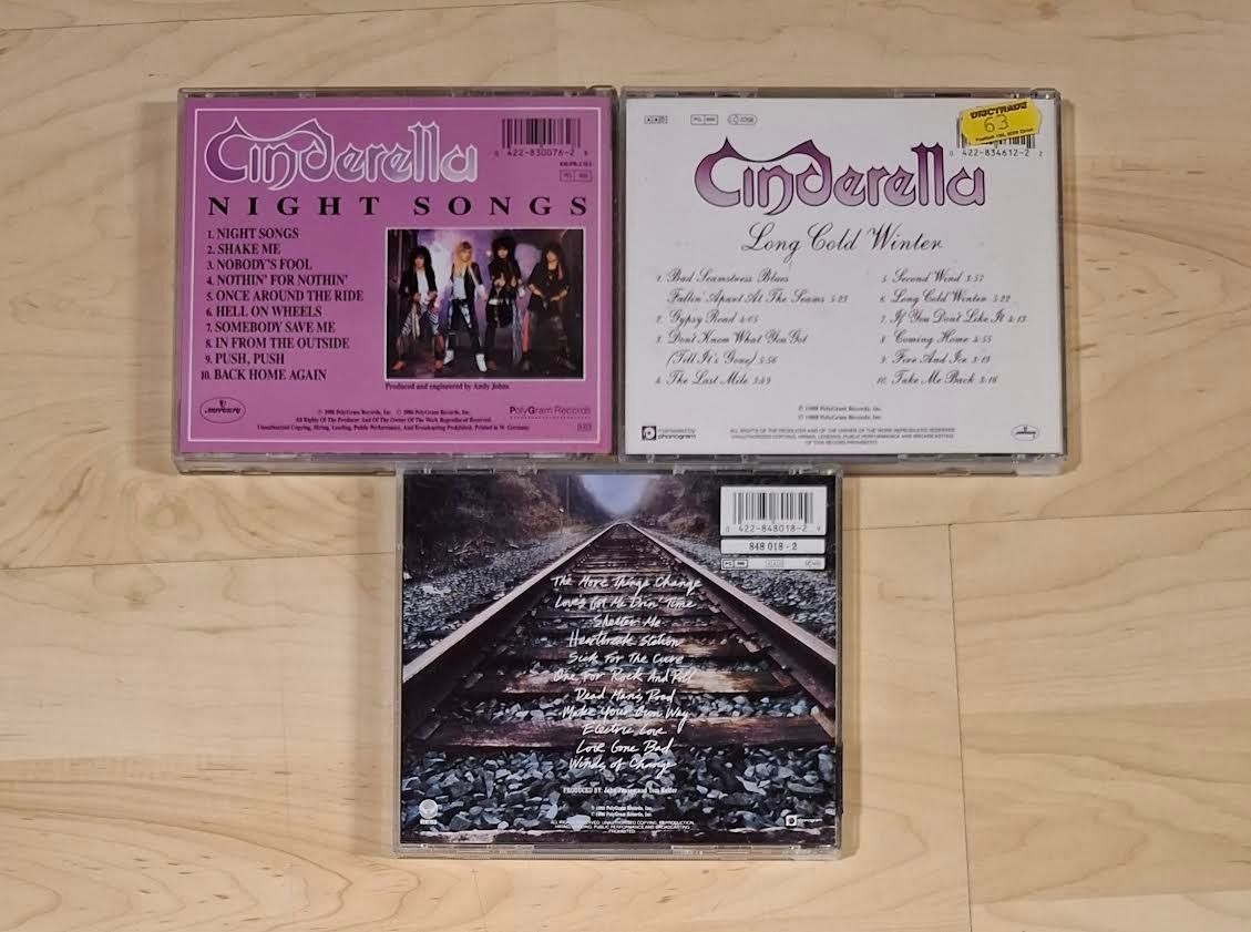 CD: Cinderella CD Set: Night Songs, Long Cold Winter, Heartbreak – Usato da Bischofszell venduto da icubus69 2