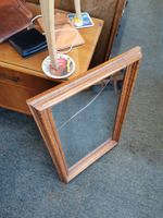 Alter Wandspiegel, Antiker Spiegel, Spiegel mit Holzrahmen