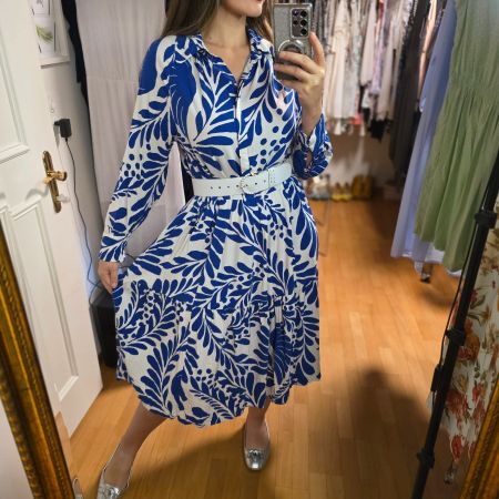 Sommerkleid aus Viskose mit Print XL