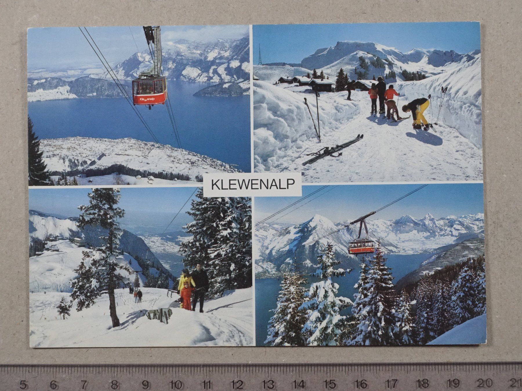 Cartoline postali: Klewenalp, Winter, Ski, 1985 – Usato da Lenzburg venduto da fh1