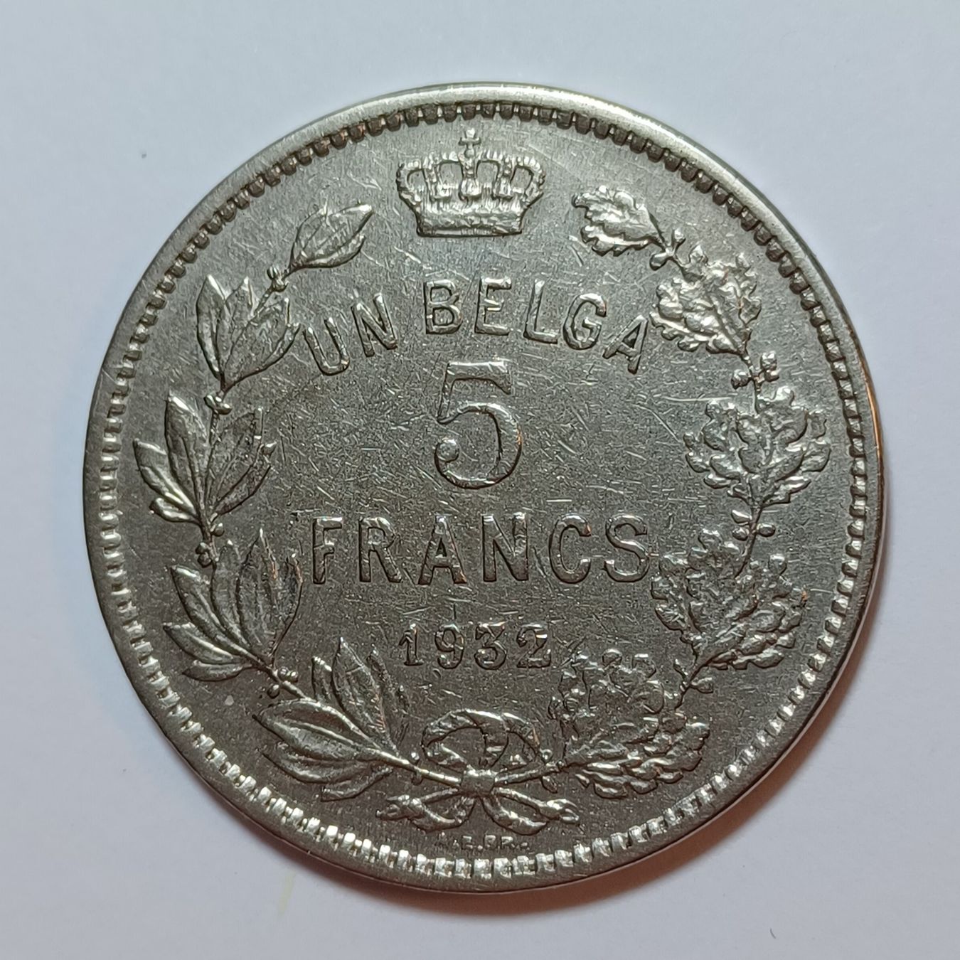Tutti le monete: 5 Francs 1932 Belgien – Usato da Pfäffikon ZH venduto da Welt_Muenzen 1