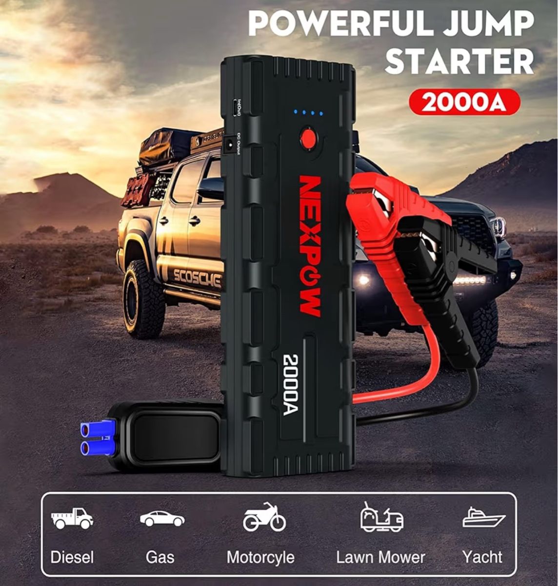 Caricabatterie: NEXPOW Starthilfe Powerbank 2000A Spitzenstrom Auto LED USB – Nuovo e nell'imballaggio originale da Volketswil venduto da mer_zrx9 1