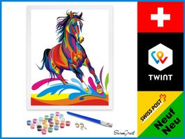 Malen nach Zahlen Set - Pferd - Acrylfarben 40 x 50 cm
