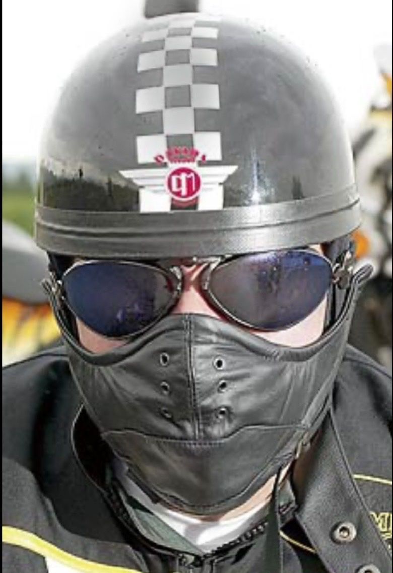 Caschi & visiere: Davida Helm Original mit 2 Leder Gesichtsmasken – Usato da Grenchen venduto da Jimbo3743 3