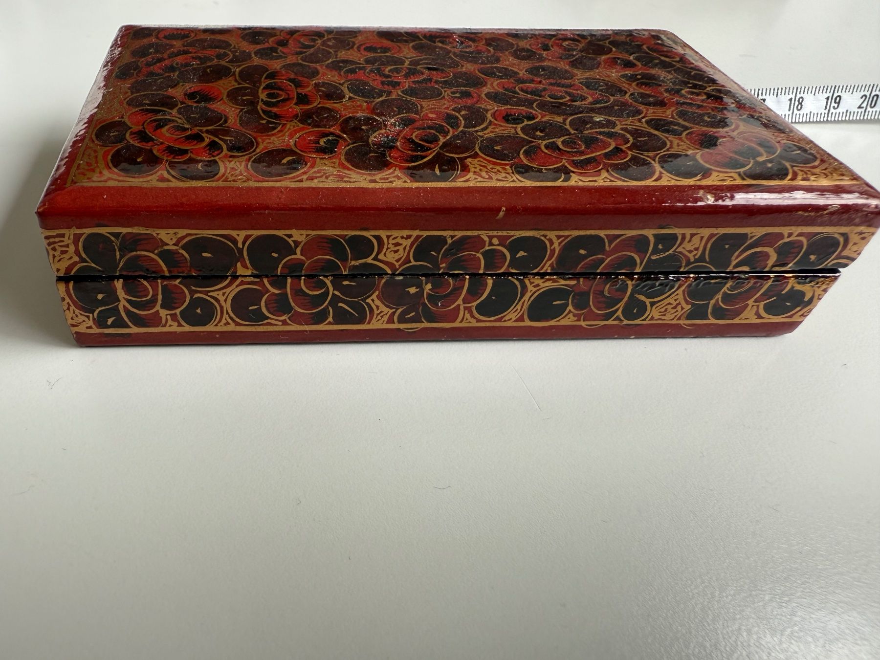 Holzartikel: Dose Lack handbemalt 13 x 7 x 3 cm – Gebraucht aus Kirchdorf von Vintagewunder 3