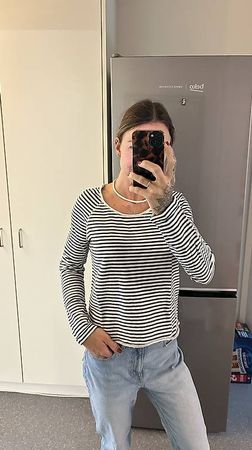 Gestreiftes Langarmshirt