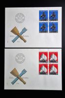 1974 2 FDC mit Viereblöcken Europamarken