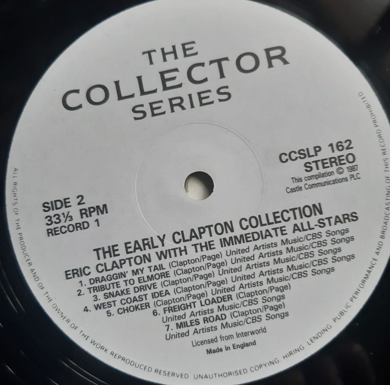 Dischi in vinile: ERIC CLAPTON: The Early Clapton Collection CASTLE – Usato da Frick venduto da kyb_yq8h 6