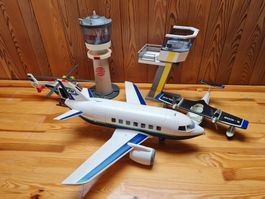 Playmobil Set Flughafen Polizei Helikopter Boot