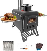 Feuer Zeltofen Erweiterte Grösse 54x28x35cm Edelstahl Kamin