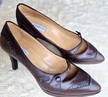 FRATELLI ROSSETTI SCHUHE PUMPS 37 NEU LEDER BRAUN Np 690 ch
