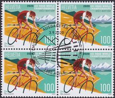 2020, Nr.1786 (UCI) Viererblock mit Ersttags-Stempel