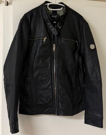 Lederjacke schwarz Grösse L