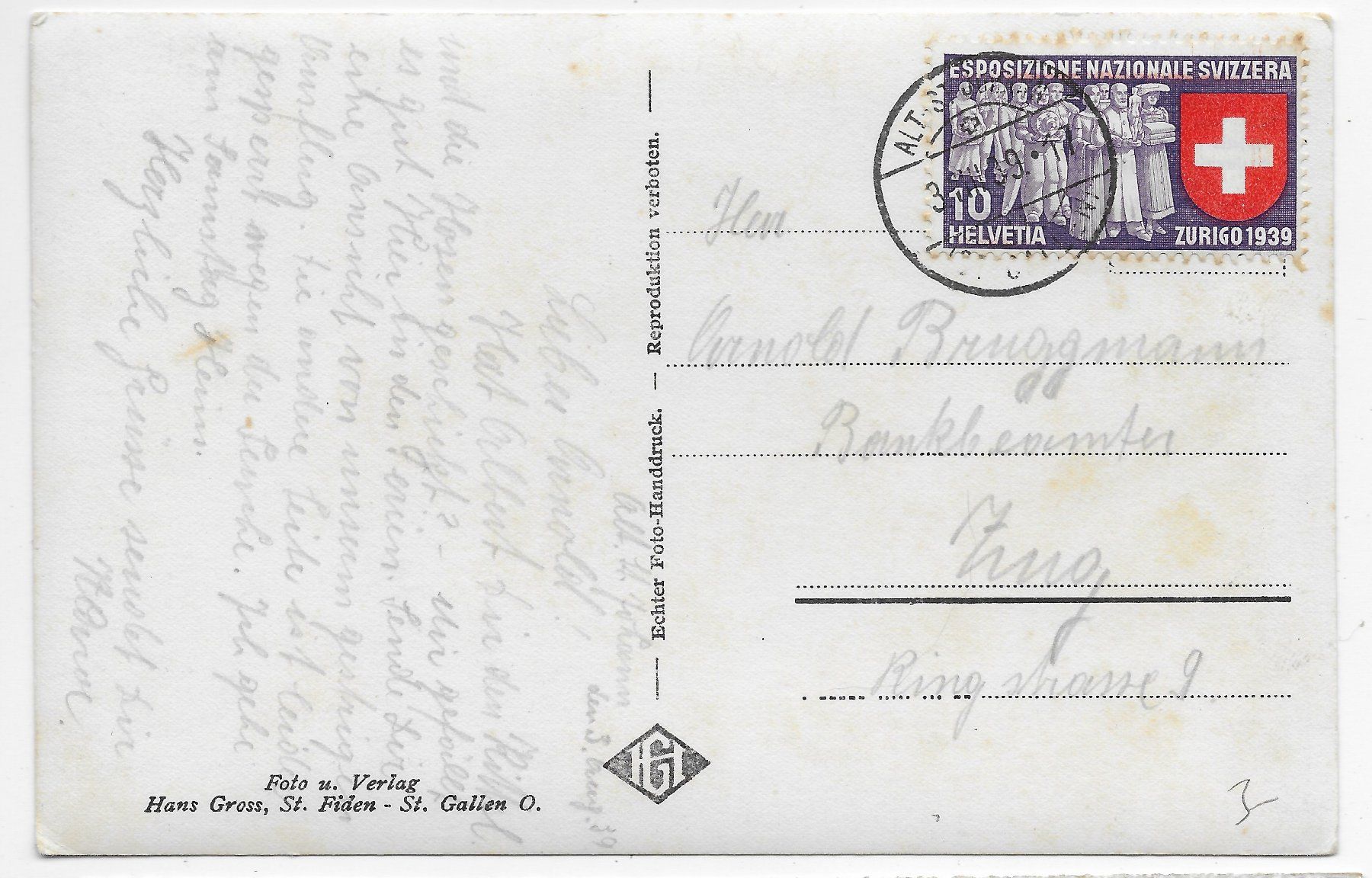 Cartoline postali: Gräppelensee mit Schafberg um 1939 – Usato da Hefenhofen venduto da Richsalz 1