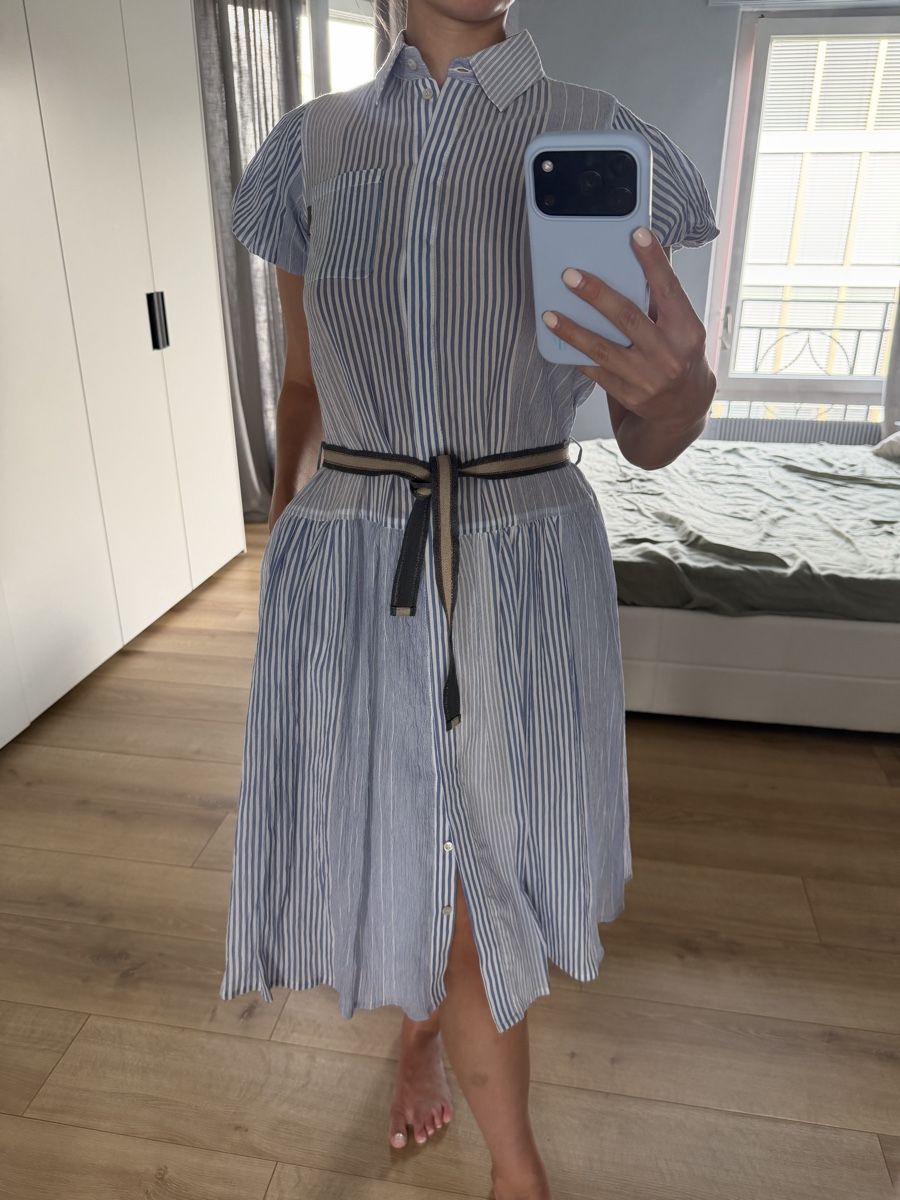 Brunello Cucinelli Vestiti: Kleid BRUNELLO CUCINELLI gestreift mit GUrtel Grösse M neu – Nuovo (secondo la descrizione) da Paradiso venduto da ksh_b5nb 1