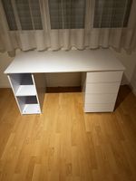 Schreibtisch, weiss, mit Schubladen, gebraucht