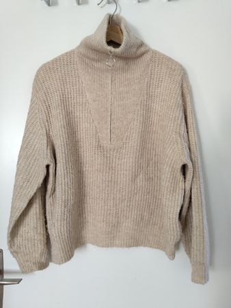 Rollkragenpullover mit Reissverschluss 