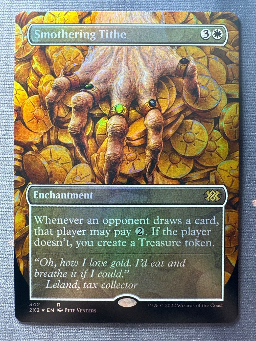Magic The Gathering Sammelbilder & Trading cards: Smothering Tithe FOIL Variant 342 Double Masters 2022 – Neu (gemäss Beschreibung) aus Windlach von