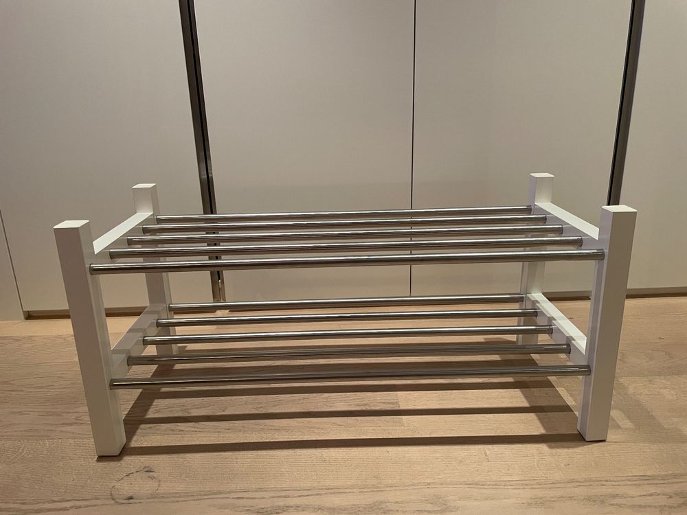 Schuhregal Ikea TJUSIG Schuhaufbewahrung weiss 79x32x37 cm Kaufen auf
