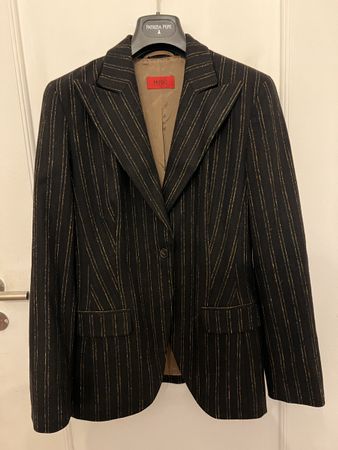 HUGO BOSS Blazer schwarz Nadelstreifen Gr. 38 / M
