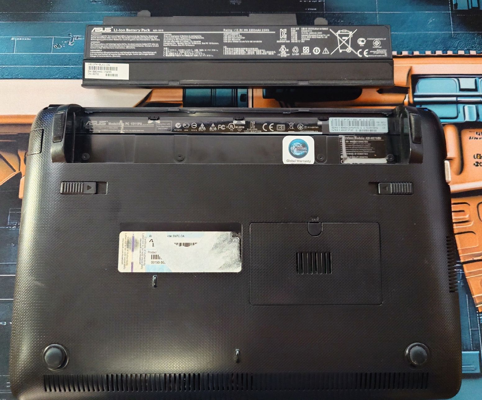 Asus Notebook: Asus Eee PC 1011PX | Intel Atom | 1GB | 160GB HDD | (Linux) – Usato da Ennetmoos venduto da Faders 9