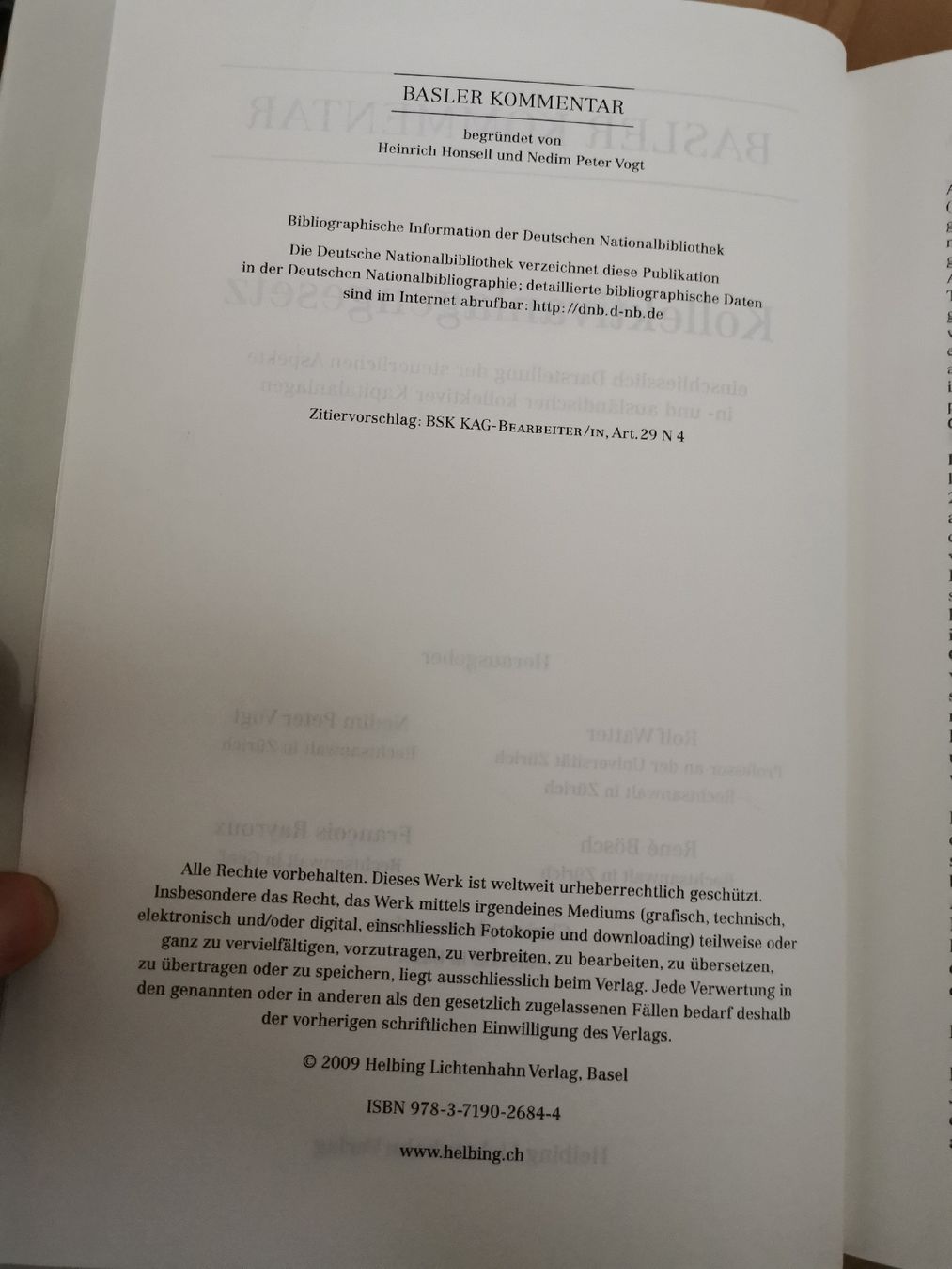 Libri: Basler Kommentar / Kollektivanlagegesetz – Usato da Gelfingen venduto da Meierbeat 1
