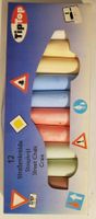 Schachtel mit 12 Strassenkreiden in 6 Farben  / NEU