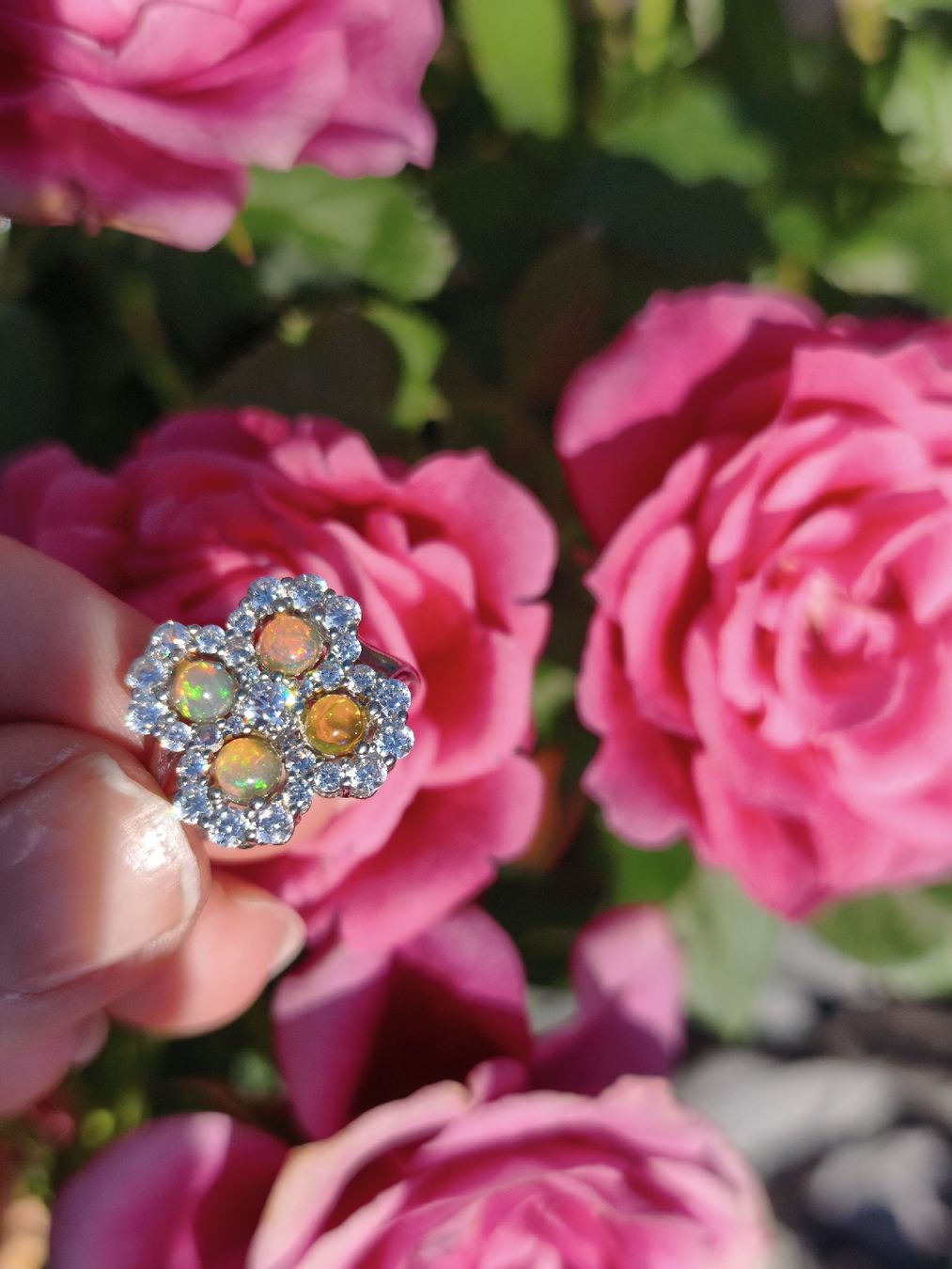 Anelli: Opal Ring, Sterling Silver, Vintage Style, Gr. Verstellbar – Nuovo (secondo la descrizione) da St. Gallen venduto da GIULESGG 1