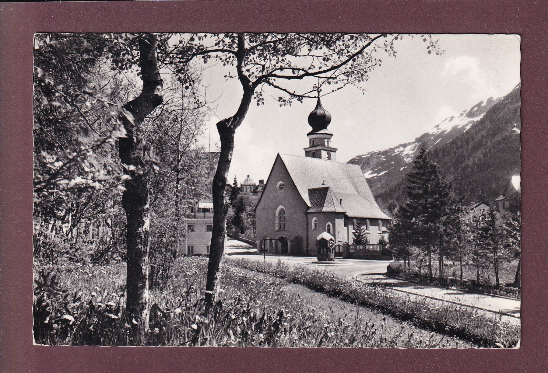 Cartoline postali: DAVOS-DORF - Kirchlein St. Theodul - 1962 – Usato da Pully venduto da nicecards