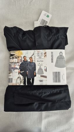 Cape de pluie vélo unisexe neuve, taille unique, noir