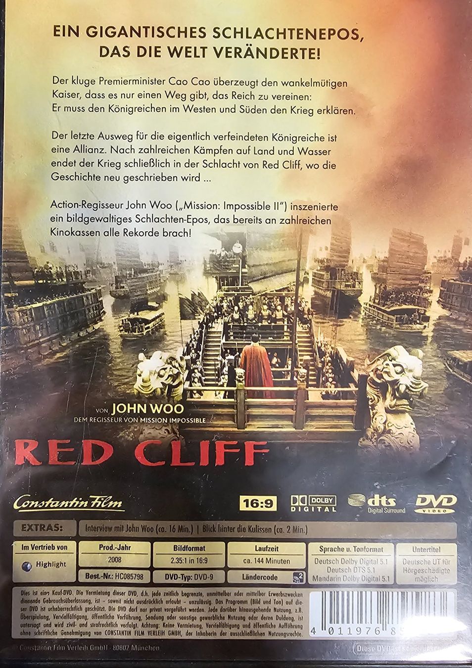 Tutti i DVDs: Red Cliff – Usato da Wahlen b. Laufen venduto da Cg10 1